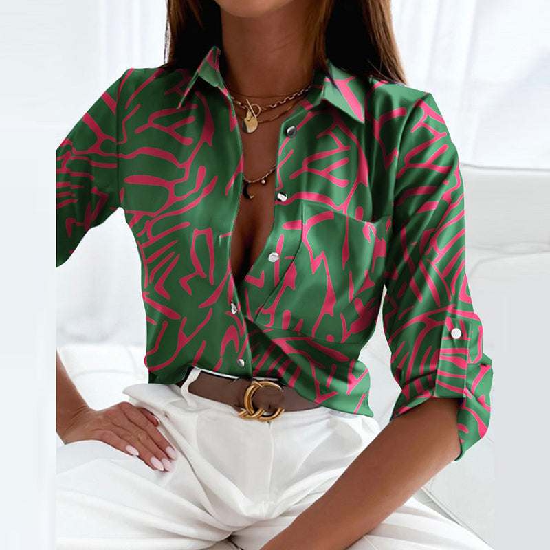 LINDA | BLOUSE WITH TURN-DOWN COLLAR
