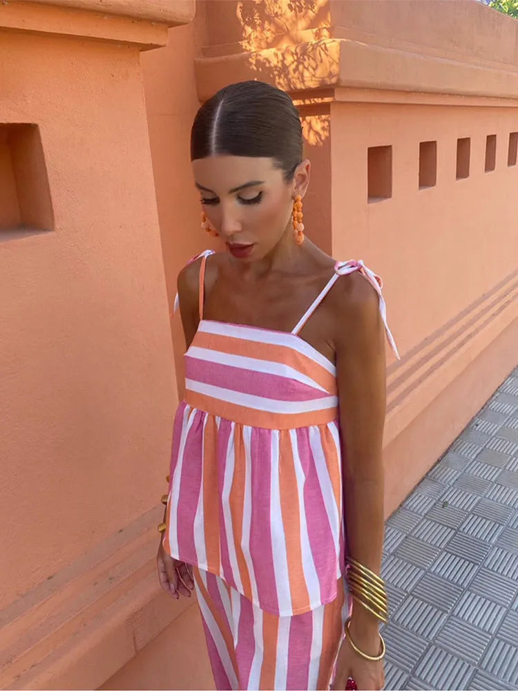 HANNA | STRIPED TROUSERS SUMMER SET