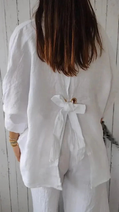 Darcie – Casual Tie-Back Shirt
