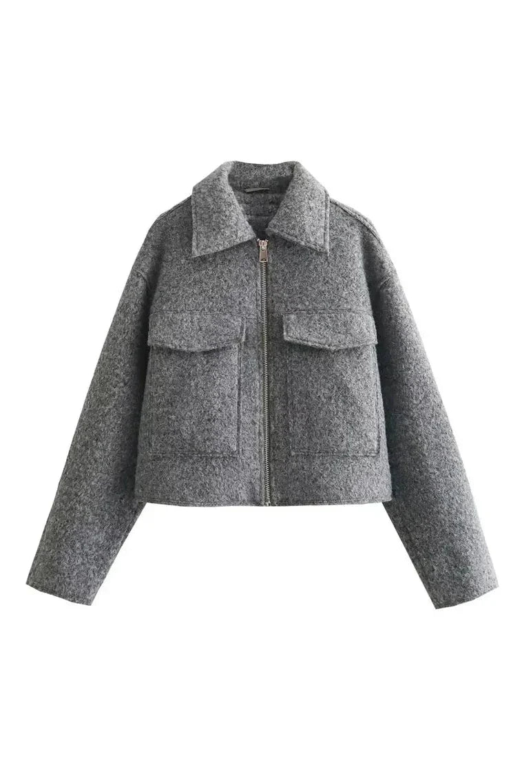 Essentials Loft™ | Cropped Jacket - GRAY