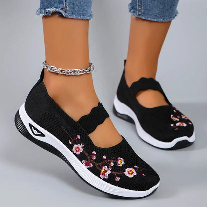Amethyst | Embroidered Comfort Slip-Ons