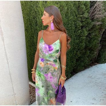 FREYA | STYLISH MAXI DRESS WITH SCARF
