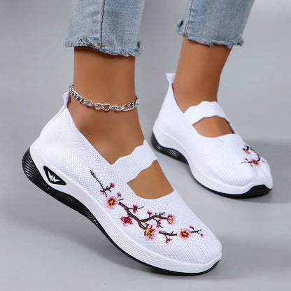 Amethyst | Embroidered Comfort Slip-Ons