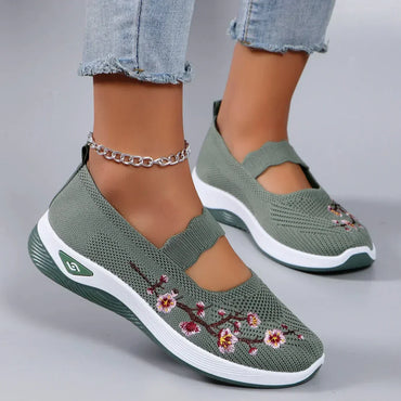 Amethyst | Embroidered Comfort Slip-Ons