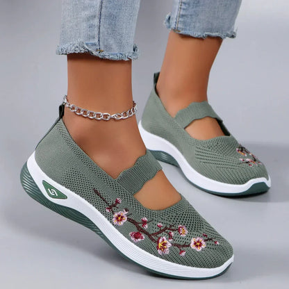 Amethyst | Embroidered Comfort Slip-Ons