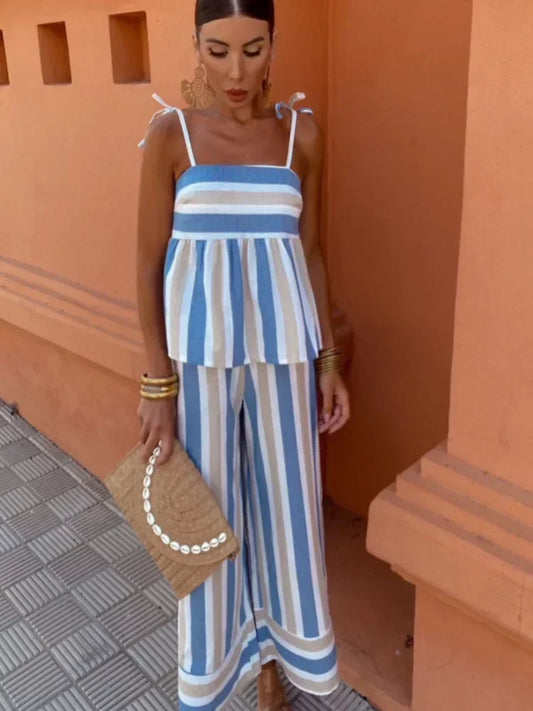 HANNA | STRIPED TROUSERS SUMMER SET