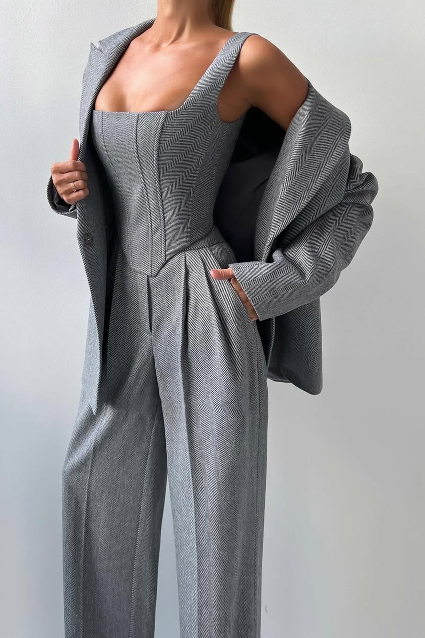 Renata | 3-piece suit with double-breasted blazer
