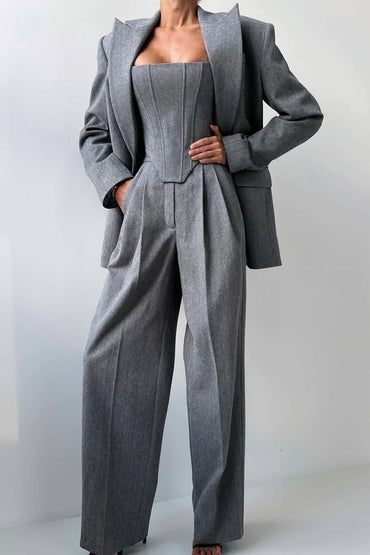 Renata | 3-piece suit with double-breasted blazer