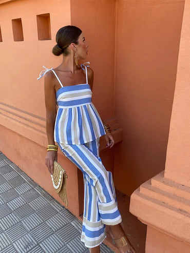 HANNA | STRIPED TROUSERS SUMMER SET