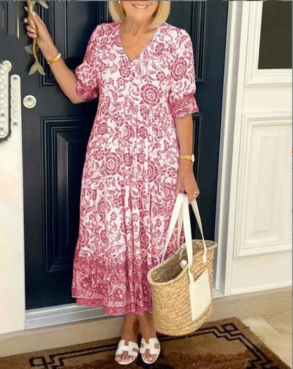 Aiza | Floral Print Midi Dress