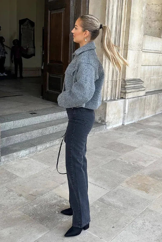 Essentials Loft™ | Cropped Jacket - GRAY