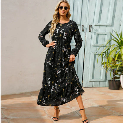 Marga – Floral Long Sleeve Maxi Dress