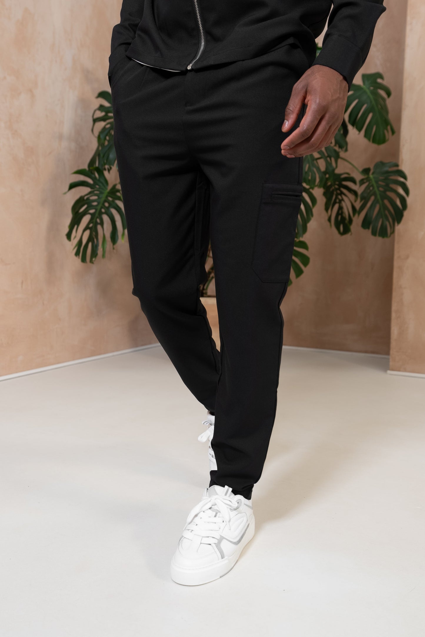 Essential Utility Buckle Trouser - Black