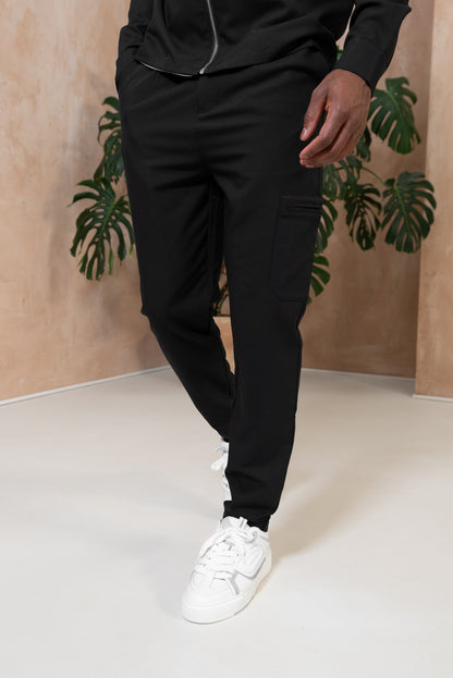 Essential Utility Buckle Trouser - Black