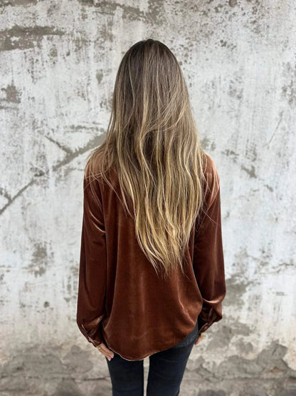 Kaya - Elegant Velvet Blouse