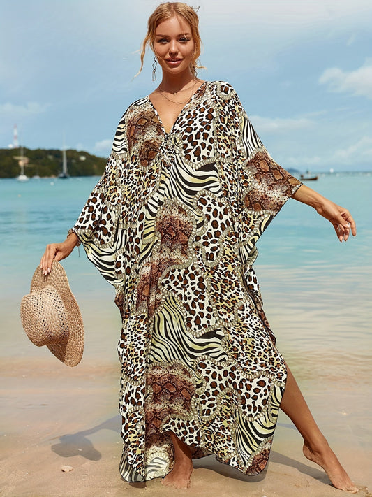 Tropical Resort Bamboo Maxi Dress