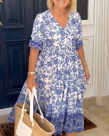 Aiza | Floral Print Midi Dress