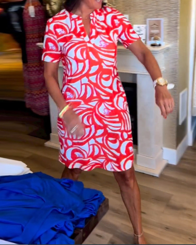 Tatum | Abstract Polo Mini Dress