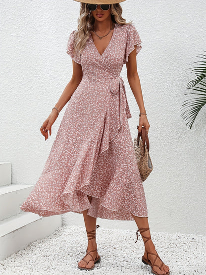 Ellen | Floral Wrap Midi Dress