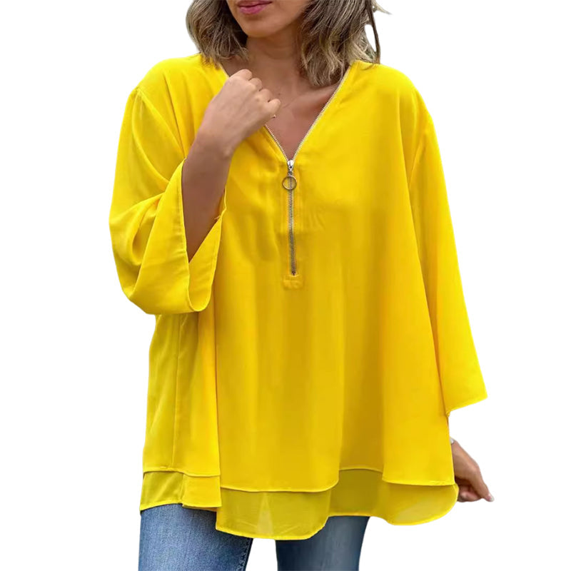 Heidi - Stylish V-Neck Flowy Top