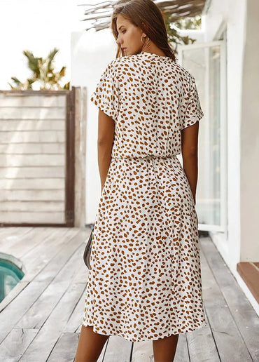 Amiya | Printed Button-Up Midi Dress