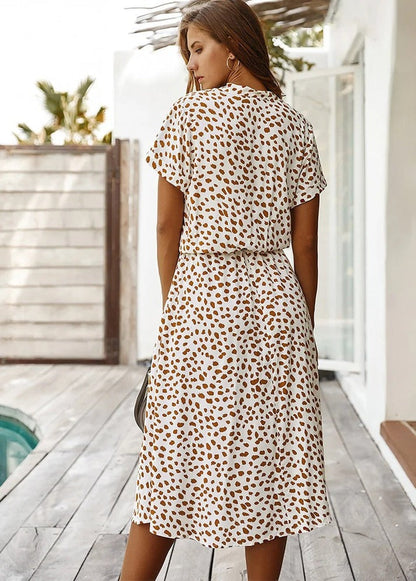 Amiya | Printed Button-Up Midi Dress
