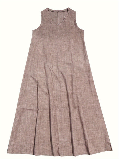 Joan – Sleeveless Textured Maxi Dress