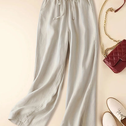 Abigail – Wide-Leg Drawstring Trousers