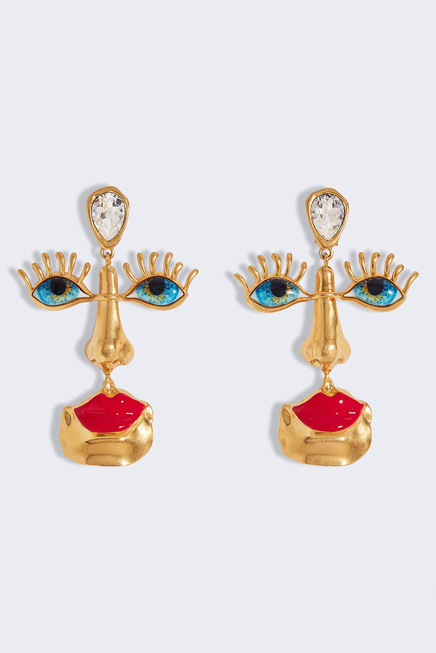 Essentials Loft™ | Evil Eyes Retro Face Stud Earrings