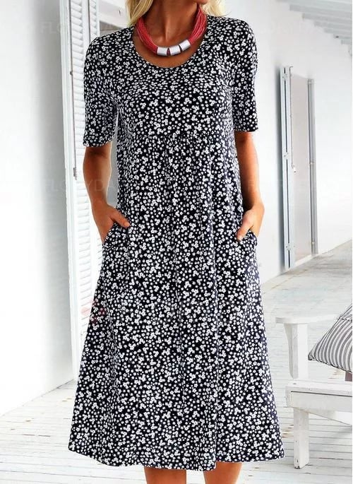 Hailee | Floral Pocket Midi Dress