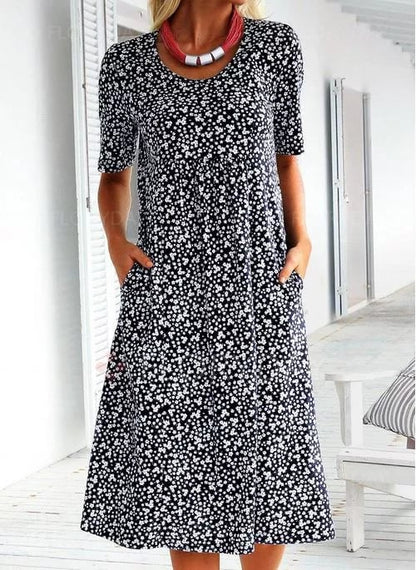 Hailee | Floral Pocket Midi Dress