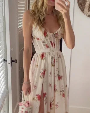 Maple – Floral Ruffle Maxi Dress