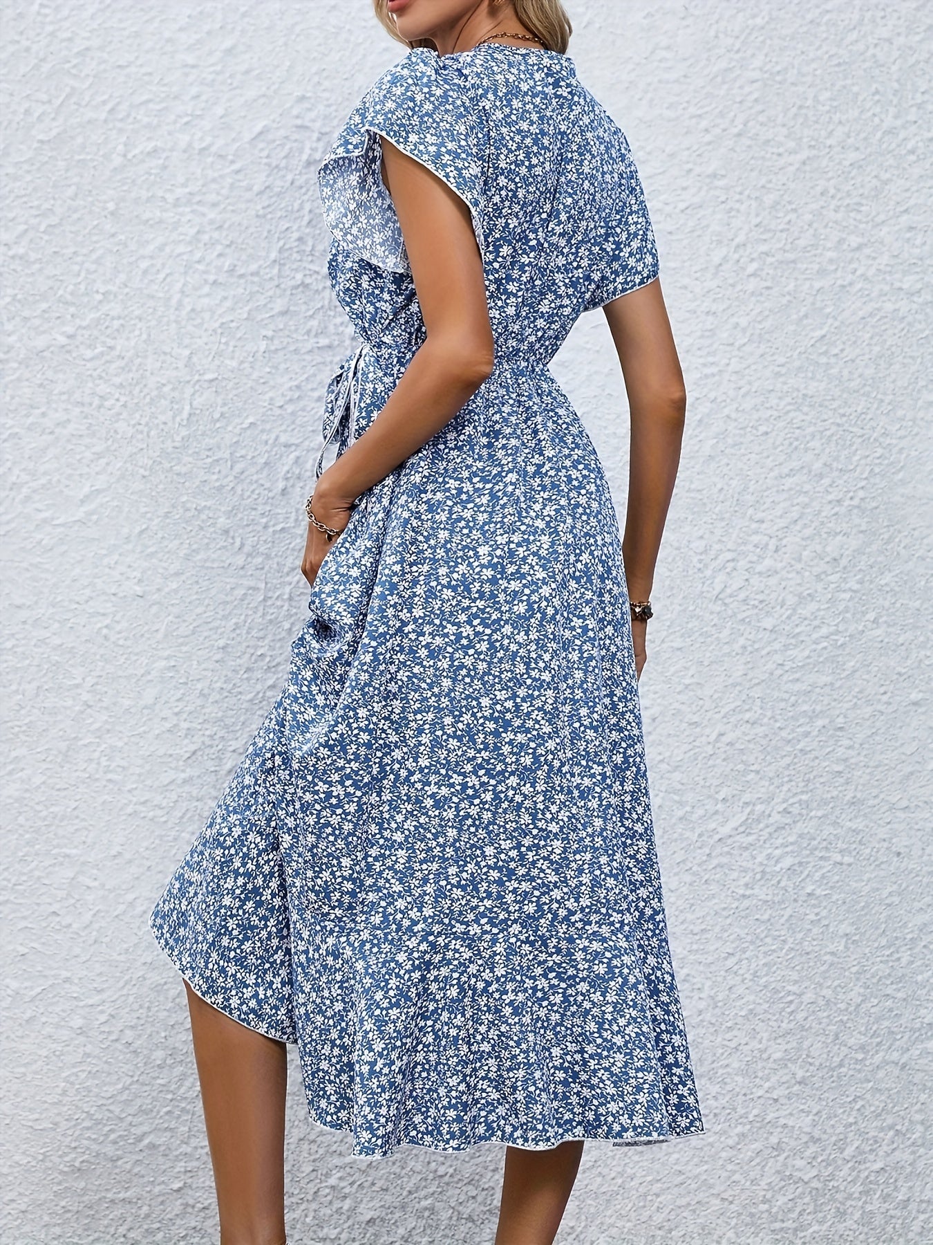 Ellen | Floral Wrap Midi Dress