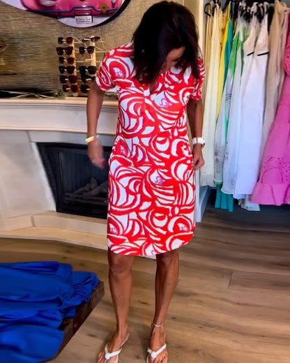 Tatum | Abstract Polo Mini Dress