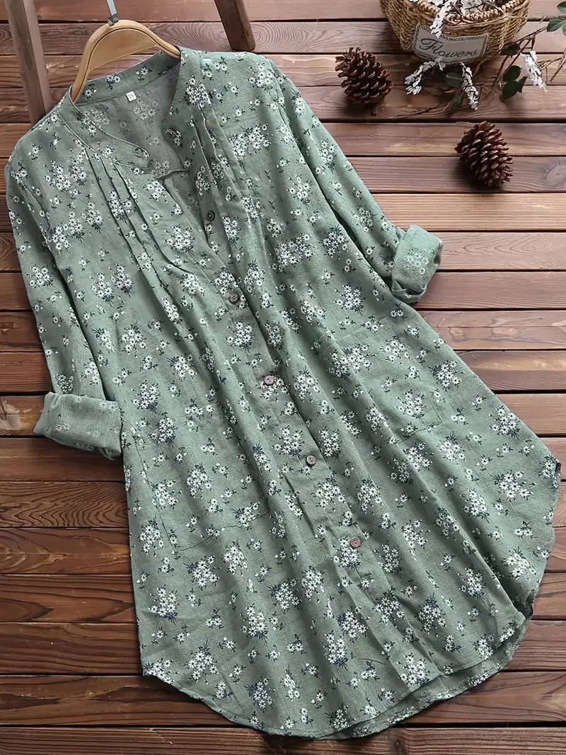 Tilly – Floral Button-Up Midi Dress