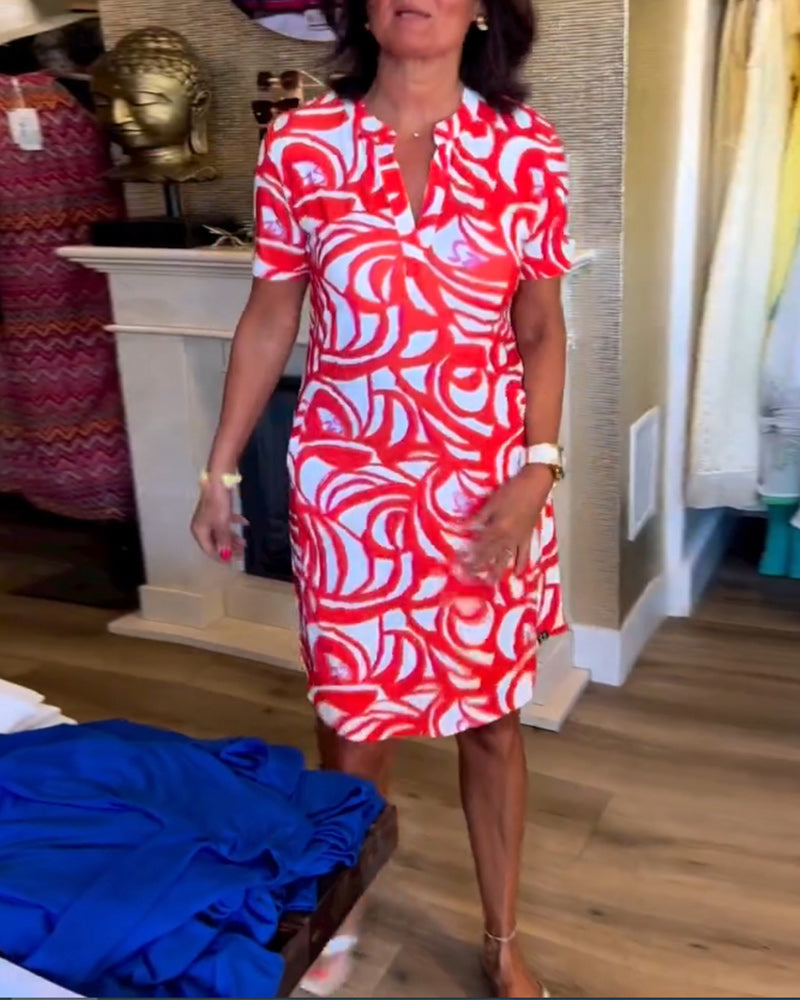 Tatum | Abstract Polo Mini Dress