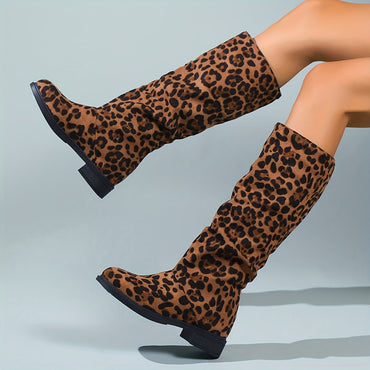 Aria | Leopard Print Mid-Calf Boots