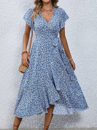 Ellen | Floral Wrap Midi Dress