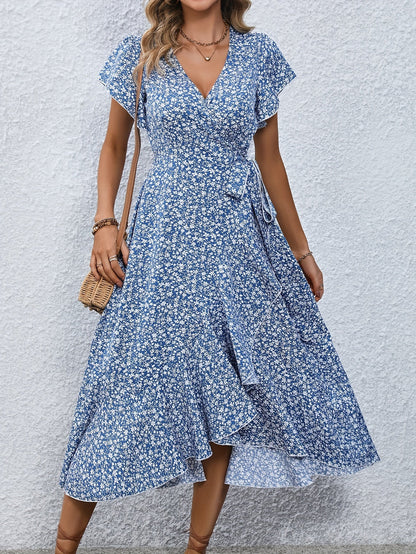 Ellen | Floral Wrap Midi Dress