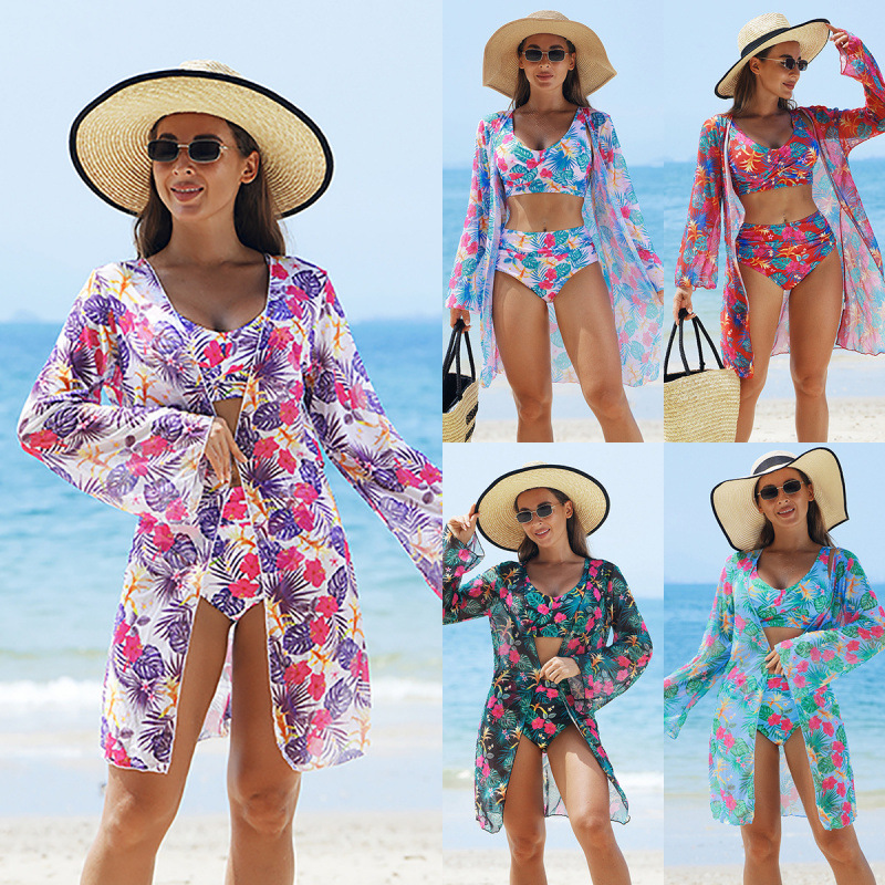 Printed Bikini Swimwear | 3-Piece Set
