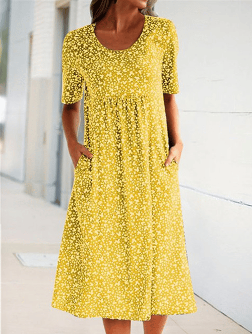 Hailee | Floral Pocket Midi Dress