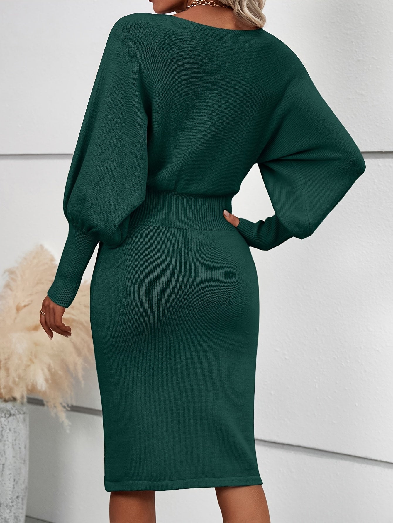 Octavia | Ribbed Knit Midi Dress