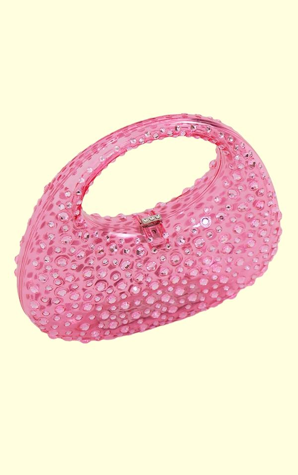 Essentials Loft™ | Diamante Embellished Acrylic Clutch Bag