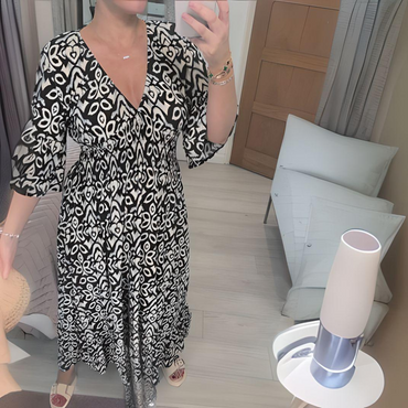 Trisha | Flowy V-Neck Midi Dress