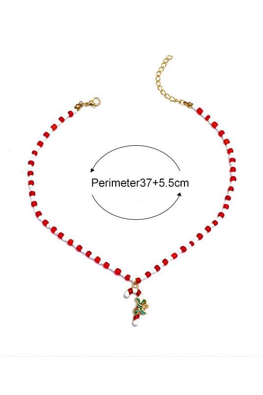 Essentials Loft™ | Enamelled Candy Cane Beaded Necklace
