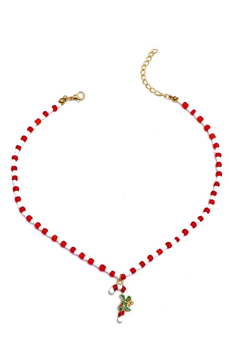 Essentials Loft™ | Enamelled Candy Cane Beaded Necklace