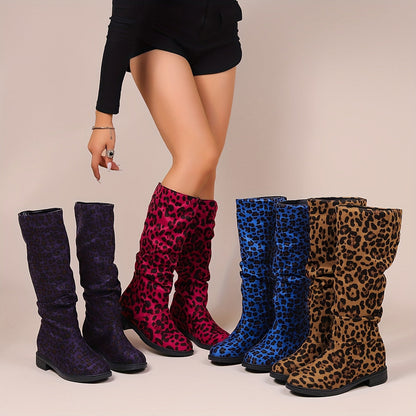 Aria | Leopard Print Mid-Calf Boots