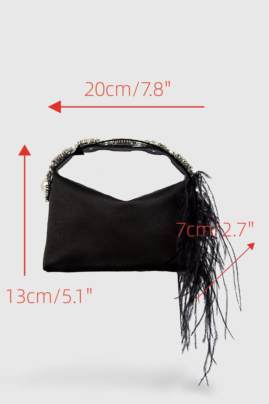 Essentials Loft™ | Feather Diamante Satin Bento Bag