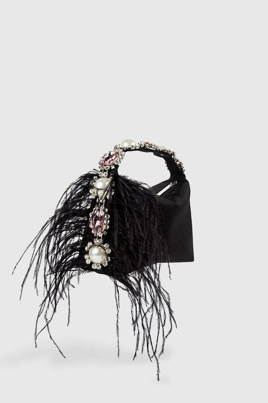 Essentials Loft™ | Feather Diamante Satin Bento Bag
