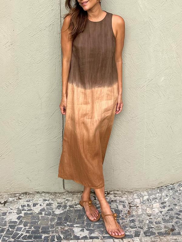 Megan | Sleeveless Ombre Midi Dress